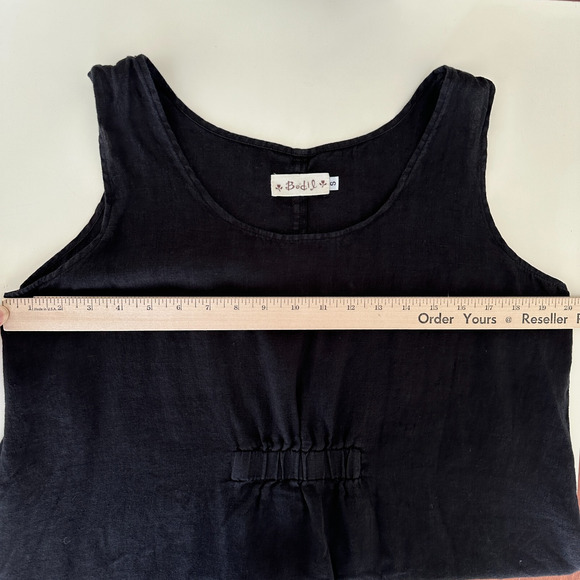 Bodil Linen Top Womens Small Lagenlook Asymmetric Cottage Flowy Boho Coastal - Picture 12 of 13